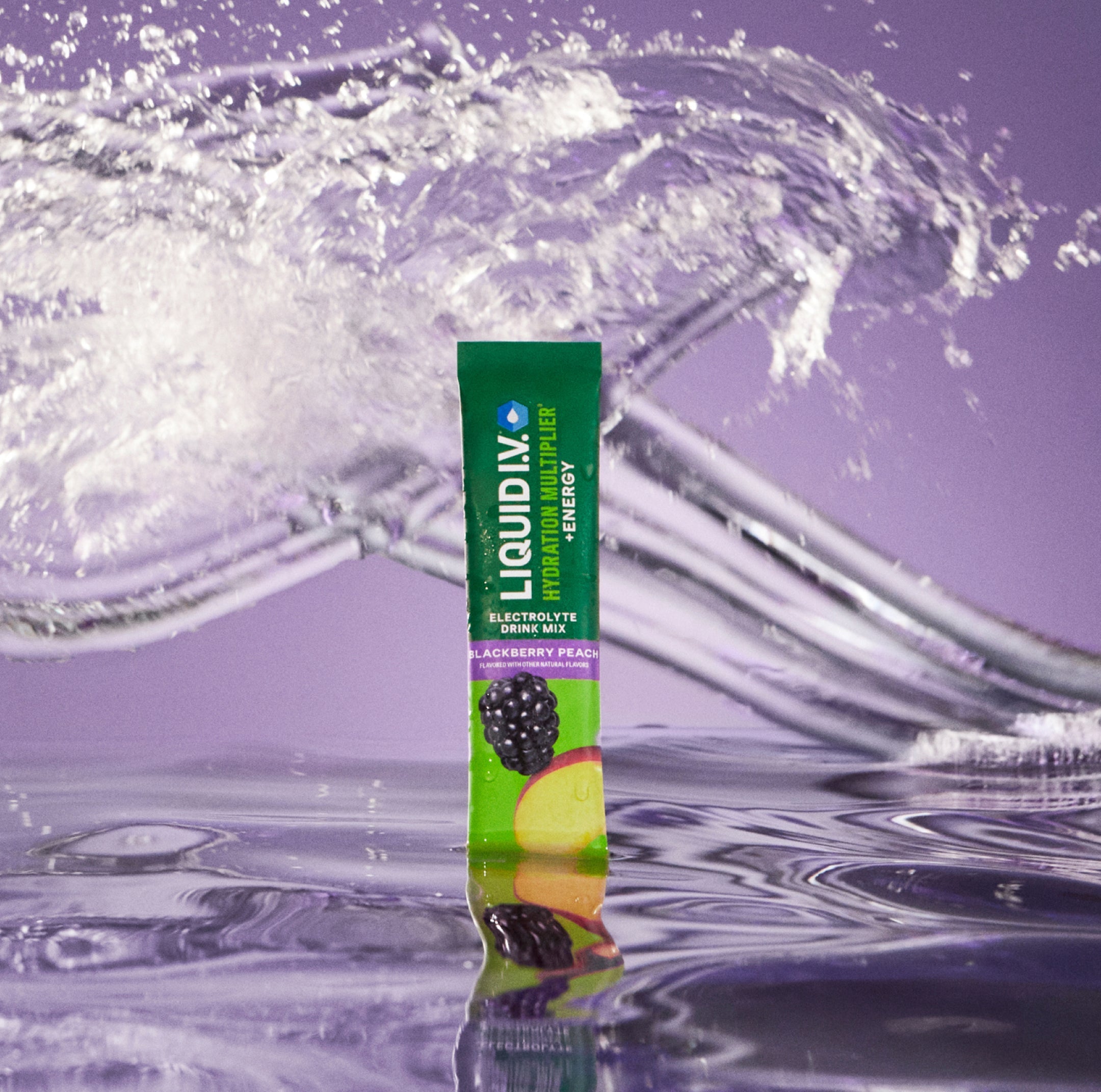 Blackberry Peach Hydration Multiplier® +Energy - Smooth Taste Hydration For Travel Days