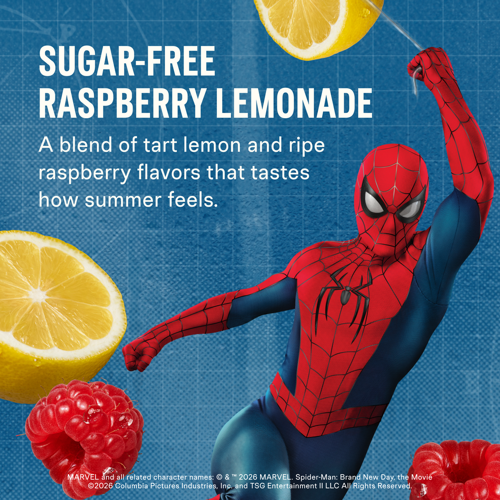 Limited Edition Spider-Man Raspberry Lemonade Hydration Multiplier® Sugar-Free - Morning Ready Electrolytes Made Easy