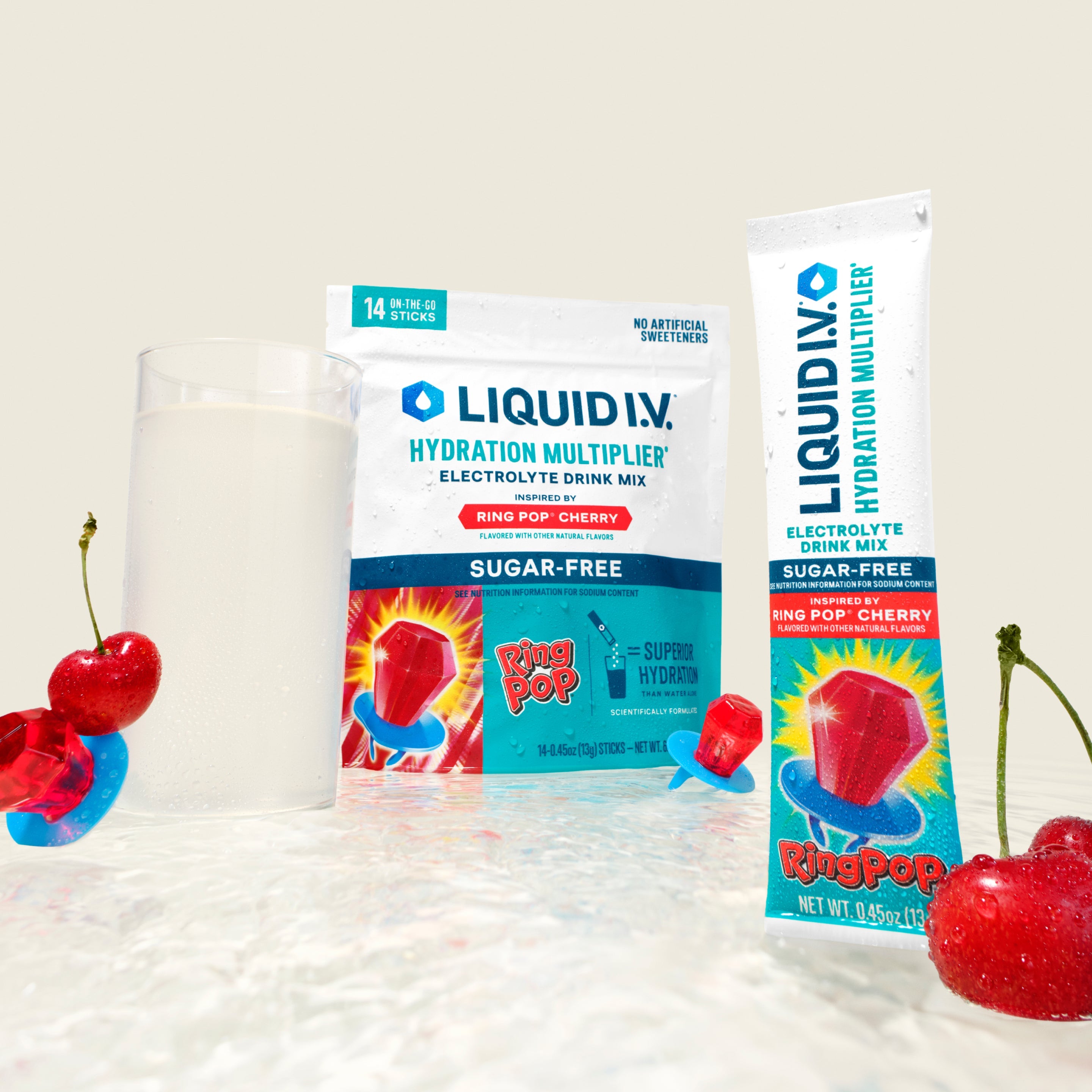 Ring Pop® Cherry Hydration Multiplier® Sugar-Free - Easy Electrolyte Drink Mix