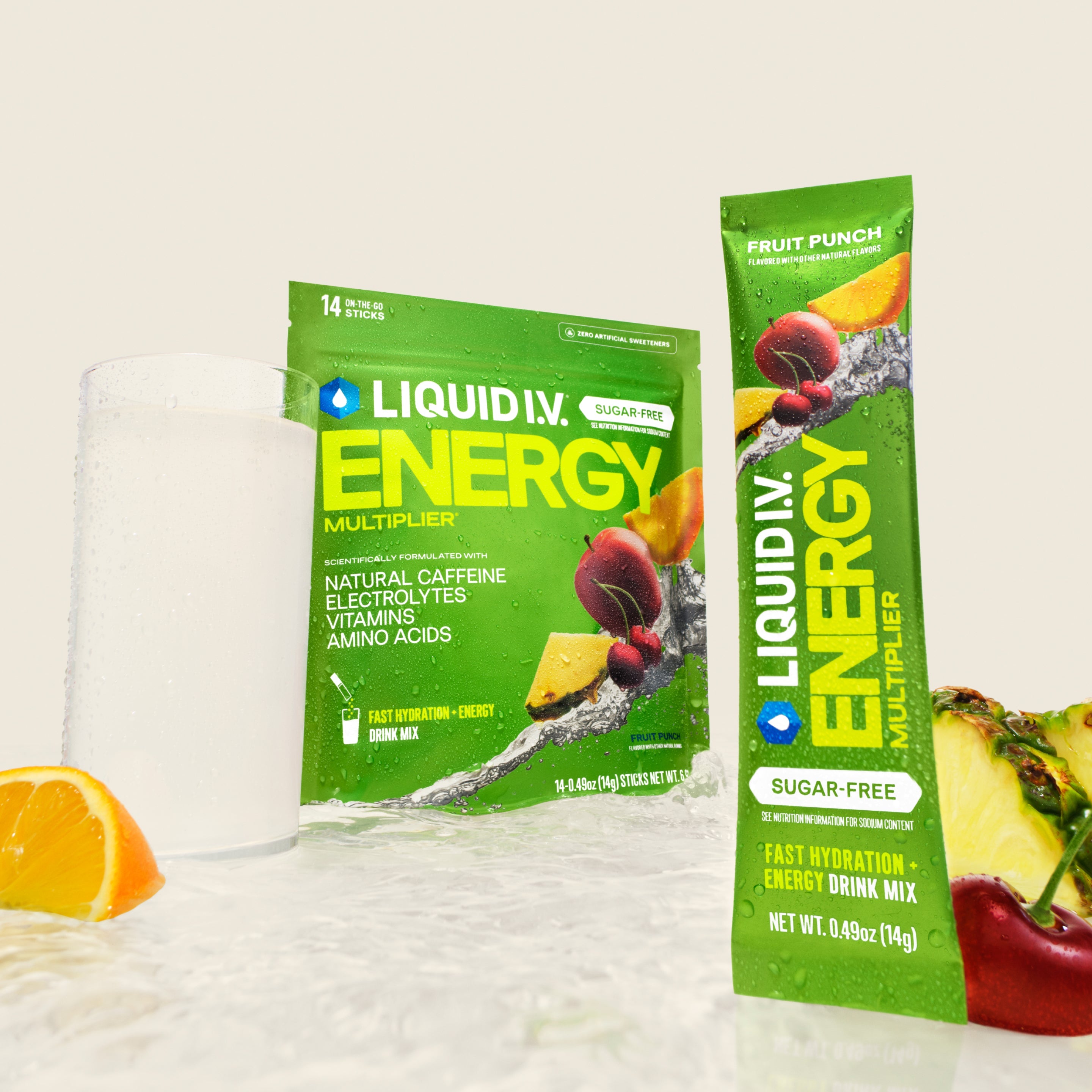 Fruit Punch Hydration Sugar-Free Energy Multiplier® - Pocket Friendly Hydration For Everyday Sips