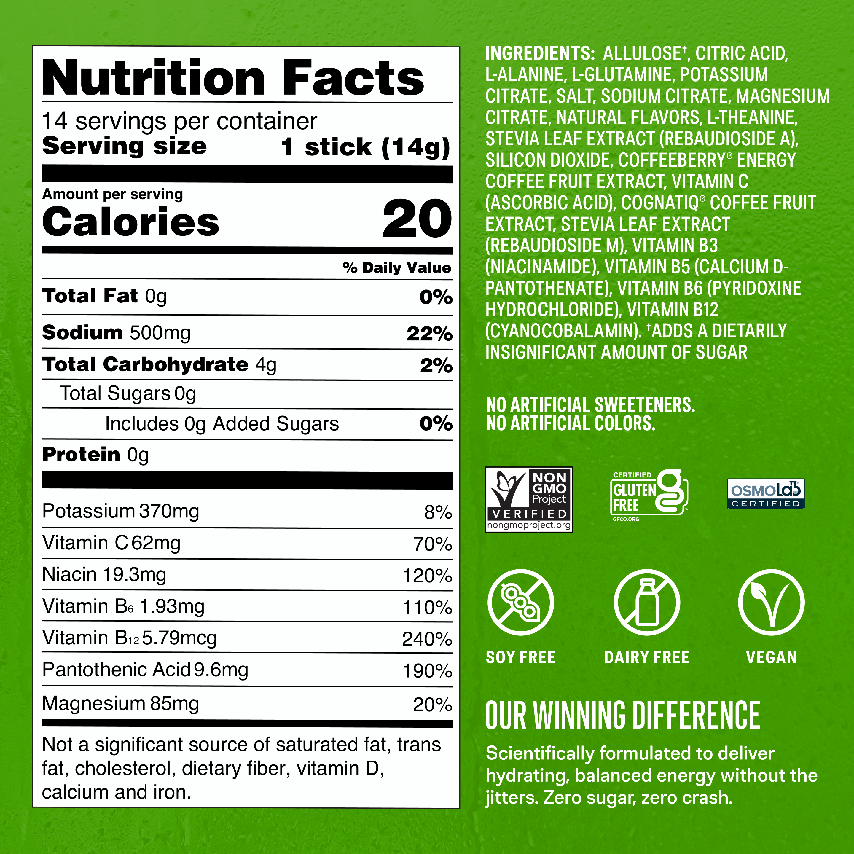Sugar-Free Energy Fruity Bundle - On The Go Drink Mix Packets